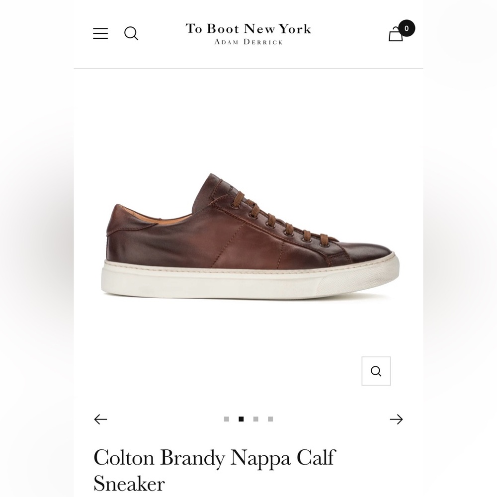 To Boot New York Colton, Brown Leather Sneakers, size 9 - Picture 2 of 16